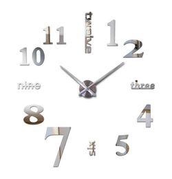 Wall Clocks OHO Creative DIY Acrylic Mirror Large Clock Quartz Watch Still Life Modern Needle Living Room Home Decor Stickers241M4499748