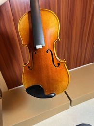 New 4/4 violin Strad copy sweet sound hand carved maple back spruce top and case