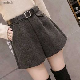 Women's Shorts Spring Autumn New High Waist Solid Loose Wide Leg Shorts Versatile Plus Size Simplicity Shorts Fashion Casual Women Clothing WX