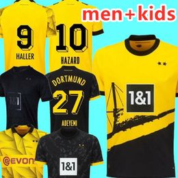 23 24 HALLER Soccer Jerseys REUS 2023 2024 Borussia Soccer Football Shirt BELLINGHAM NEONGELB HUMMELS BRANDT DORTMUNDs Men Kids Special 310T