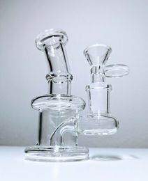 4" Mini Glass Bong Diffused Perc Premium Quality Water Pipe Hookah Bubbler Free Shipping