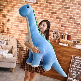 Pluszowe lalki 150 cm Giant Symulowany dinozaur Pluszowy zabawkowy kreskówka Diplodocus Pluszowa poduszka poduszka Słodka Zabawna Zabawna Lalka Dar urodzinowy dla dzieci i Boysl240502