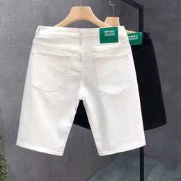 Men's Jeans New Summer Korean Fashion Luxury Designer Denim White Black Jeans Mens Fashion Slim Fit Casual Pants Boyfriend Jeans ShortsL2405