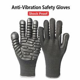 Gloves Working Gloves with Natural Foamed Latex Padded Anti Vibration Shock Impact Reduce Safety Gloves for Hand Protect Construction