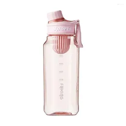 Water Bottles Safe Drinking Experience Bottle Capacity Sports With Time Marker Strainer For Fitness Gym Camping Outdoor