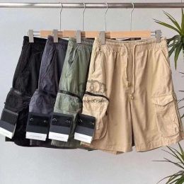 Shorts Men's Designer Stones Islandness shorts cargo Pockets Work Fivepiece Womens Summer Sweatpants Multifunction Thigh Pants Short Ca