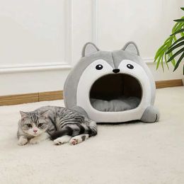 Cat Beds Furniture Very Soft Cat Bed Pet Basket Cat House Sofa Small Dog Lounger Cushion Kittens Cave Puppy Mat House Tent Bed Supplies For Cats