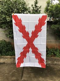 Banner Flags Z-ONE FLAG of Cross of Burgundy 90X150cm high quality polyester hanging double stitched Spanish Empire Indoor Outdoor banner