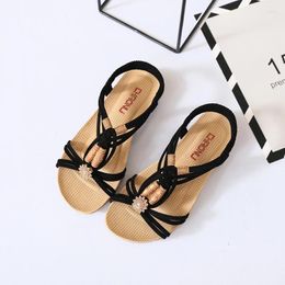 Sandals BKQU Women 2024 Summer Wedges Shoes For Beach Bohemia Gladiator Sandalias Mujer Heels Platform