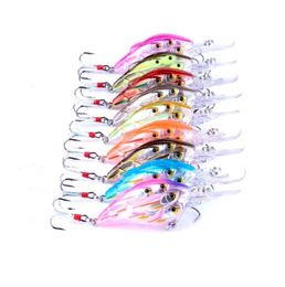 INFOF 9pcs 295quot75CM 93G Crankbait group fish Swim Bait 8 fishes Plastic Bionic Wobbler Fishing Tackle Shads 6 feather h4723635