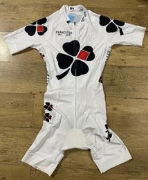 Racing Sets LASER CUT Skinsuit FDJ TEAM White RETRO CLASSIC Bodysuit SHORT Cycling Jersey Bike Bicycle Clothing Maillot Ropa Ciclismo