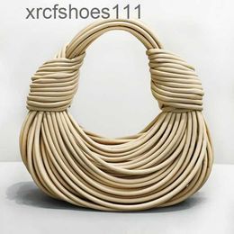Women's Luxury Designer Boteggass Bags tote Woven bag Le Knotted Hand Venata Rope Double 2024 Calf Knot HandPure 1IMS
