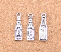 150pcs Antique Silver Bronze Plated beer bottle Charms Pendant DIY Necklace Bracelet Bangle Findings 246mm2395167