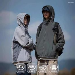 Men's Jackets Hooded Lightweight Sun Protection Clothing Summer Jacket 2024 Loose Anti-UV Breathable And