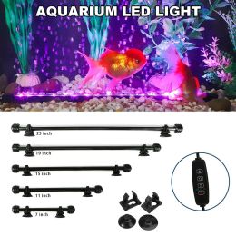 Lightings LED Aquarium Light 1858CM 5050 Fish Poundk Submersible Light Aquatic Air Bubble Oxygenation Lamp EU Plug Fish Pound Light