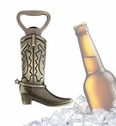 Vintage Bronze Alloy Cowboy Boot Shape Bottle Opener Personality Bar Kitchen Tool Soda Beer Bottle Cap Opener Wedding Favor Gift1004579