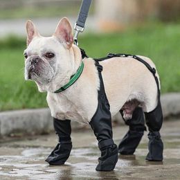 Dog Apparel Shoes Waterproof Adjustable Boots Pet Breathbale for Outdoor Walking Soft French Bulldog Pets Paws Protector H240506