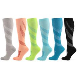 Socks Hosiery Mens Socks Basketball Long Compression Socks Colour Fashion Casual Nylon Pressure Men And Women Socks Hiking Y240504