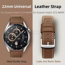 Leather Strap For Watch GT4 46MM 22mm Universal Repalacement Bracelet Official Color For 46MM Belt Accessories 240415