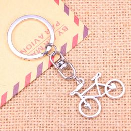 Keychains 20pcs Fashion Keychain 31x23mm Bike Bicycle Pendants DIY Men Jewellery Car Key Chain Ring Holder Souvenir For Gift