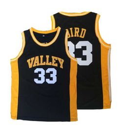 Men's T-Shirts Basketball Jerseys VALLEY33 Bird Jersey Sewing Embroidery High-Quty Outdoor Sports Hip Hop Breathable Black New 2023 T240506