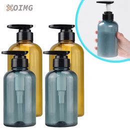 Dispensers OIMG Soap Solution Bottle Kit with Label Bathroom Liquid Refillable Shampoo Body Wash Bottle Compressor Air Container 300/500ML
