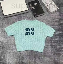 Women's T-Shirt designer Knits & Tees Designer Women t Shirts Tee Tops with Letter Button Girls Wool Crop Runway Stretch Short Sleeve Sweaters P9NL