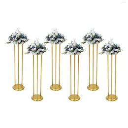 Vases 20 80cm 6 Pcs Gold Flower Display Stand Road Lead Centrepiece Vase Decorative