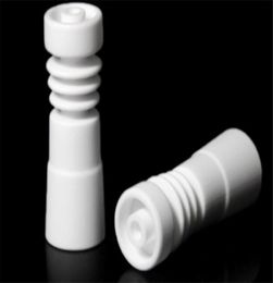 14mm 18mm domeless Ceramic Nails with male female glass joint Ceramic carb cap ceramic nail file VS GR2 titanium nail6672862
