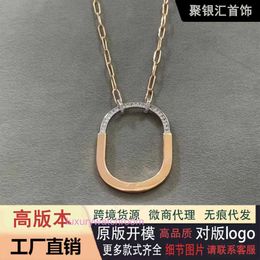 Luxury Tiifeniy Designer Pendant Collane Silver v Gold Materia