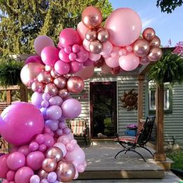 Party Decoration 112pcs Pink Balloon Arch Kit Rose Gold Metal Garland Bride Wedding Mother's Day Birthday Holiday