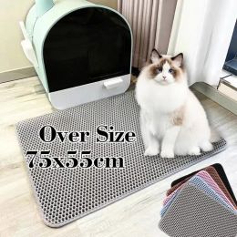 Houses Waterproof Pet Cat Litter Mat Double Layer Pet Litter Box Mat Nonslip Sand Cat Pad Washable Bed Mat Clean Pad Products