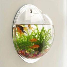 Tanks Wall Terrarium Mounted Fish Tank Hanging Containers Plants Acrylic Vases For Centrepieces Clear Wall Plant Pot Flower Vase Decor