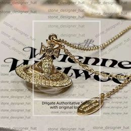 Limited Edition High Version Designer Viviane Westwood New Pair Of Western Empress Dowager Viviennes Westwoods Full Diamond Earth Planet Pearl Necklace 8579