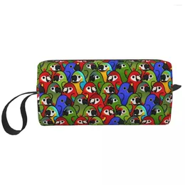 Storage Bags Custom Macaw Squad Travel Cosmetic Bag For Women Parrot Birds Toiletry Makeup Organiser Ladies Beauty Dopp Kit