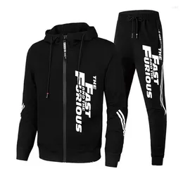 Men's Tracksuits 2024 Fashion Tracksuit Zipper Hoodies And Sweatpants High Quality Male Outdoor Casual Sports Jogging Suit