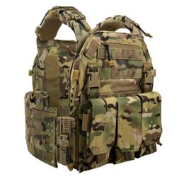 1000D Nylon Fabric Quick Releaseable 6094K Tactical Vest with Triple Magazine Pouch 240430