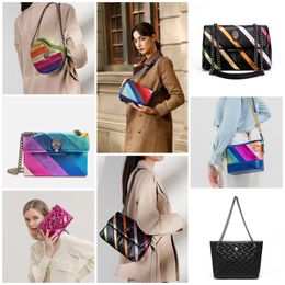 Designer bag cross body Kurt Heart bags Luxurys handbag shopping rainbow bag leather Woman Shoulder strap Men bumbag travel chain flap tote purse clutch bag