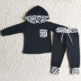 Clothing Sets Boys Boutque Hoodies Outfits Leopard Bag Fashion Baby Boy Clothes Pants Outfit Wholesale Kids Hoodie Set