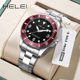 Wristwatches HELEI Models 2024 Helmsman Series Personality Fashionable Multi-function Quartz Movement Men's Watches