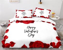 Bedding Sets Yellow Rose Flowers 3D Print Set Queen King Size Duvet Cover Soft Quilt Pillowcase Home Textile Bedclothes2575682