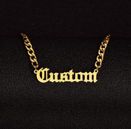 Name Personalised Customised Necklace Pendant Gold Colour 5mm Nk Chain Custom Nameplate Necklaces for Women Men Handmade Gifts K67X8988260