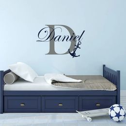 Boys Name Decal Anchor Nursery Decor Custom Name Decal Personalised Wall Decal Name Children Wall Kids Boys Room Decor Z461 240423