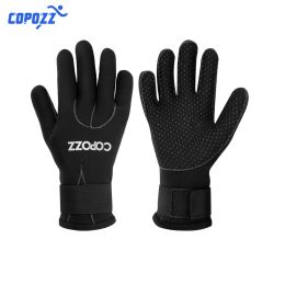 Bags Copozz 3mm Neoprene Scuba Diving Gloves Warm Material Swimming Surf Rowing Protection Nonslip Gloves Water Sports