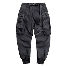 Men's Pants 2024 High Quality Multi-pocket Techwear Hip Hop Tactical Paratrooper Cargo Mens Multifunction Street Casual Punk Trousers