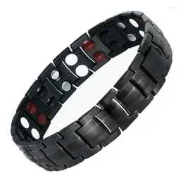 Charm Bracelets Stainless Steel Double Row Magnet Male Bracelet European And American Magnetic Energy