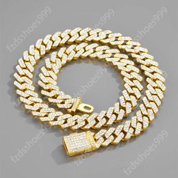 Yu Ying Pass Diamond Test 8-14mm Wide Gra Moissanite Diamond 18k Gold Sterling Silver Cuban Link Chain for Men Hip Hop Necklace