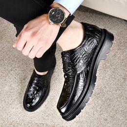 Casual Shoes Leather For Men's 2024 Spring Business Dress British Style Trend Fashion One Foot