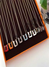 Fashion Luxury H Pendant Necklaces chains Designer Design For Man Woman Gold Silver Clavicle Necklace Choker Jewellery Letter Link C3082880