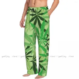 Men's Sleepwear Monstera Leaves Mens Pyjamas Pyjamas Pants Lounge Sleep Bottoms